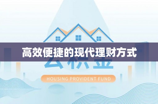 帮办高效便捷的现代理财方式