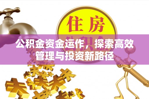 帮办公积金资金运作，探索高效管理与投资新路径